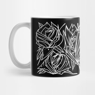 Wild Roses Blk Mug